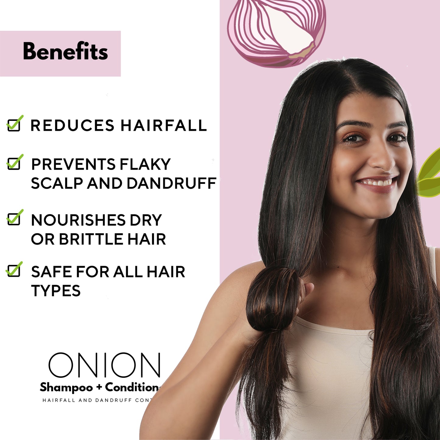 Hair Fall Control Onion Shampoo + Conditioner