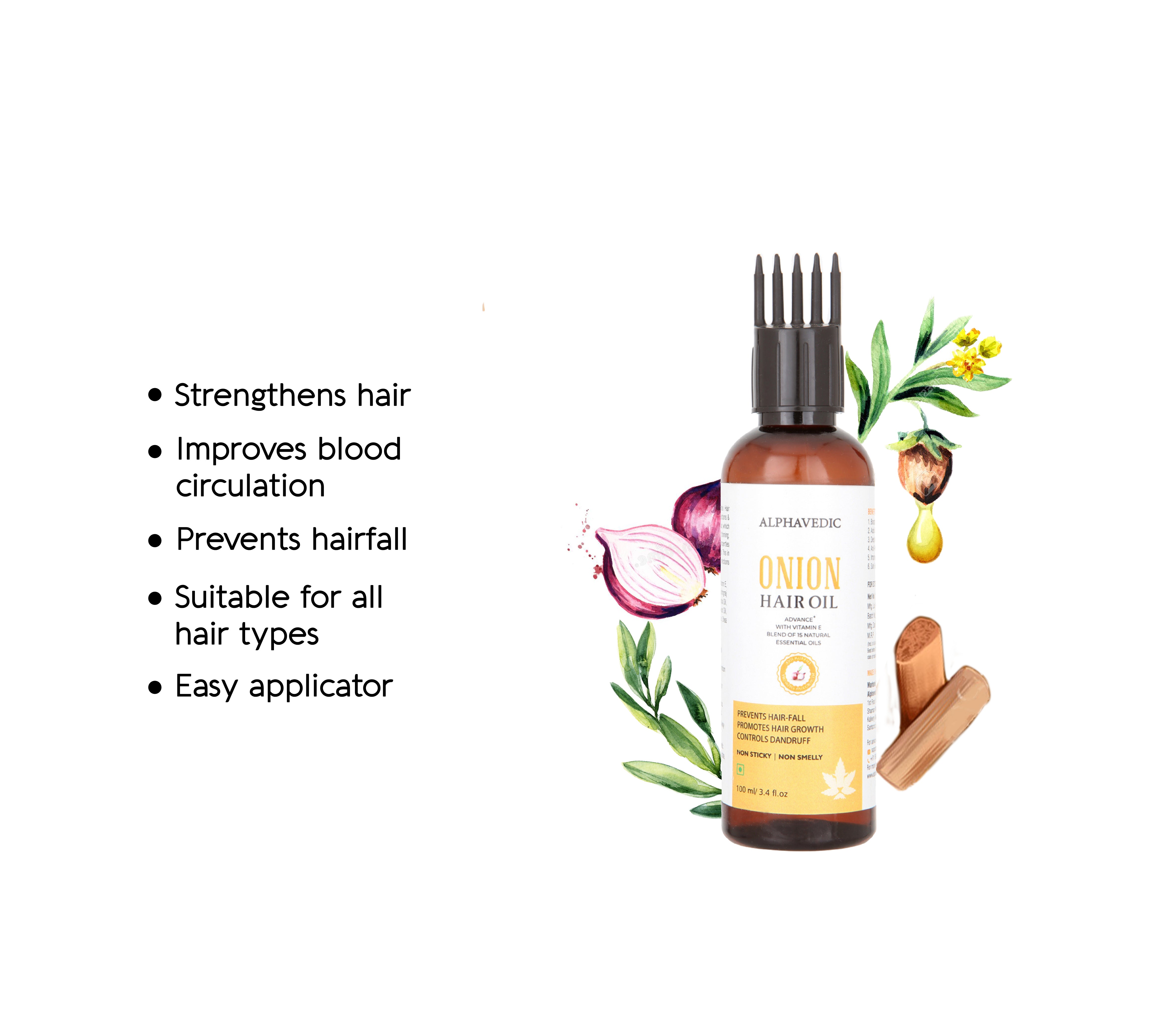 Buy Aegte's Premium Herbal Onion Hair Oil | Organic & Naturally Extracted